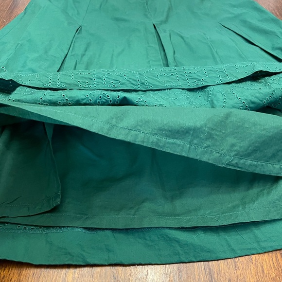 Talbots Green A-Line Skirt with Embroidery - Picture 9 of 10